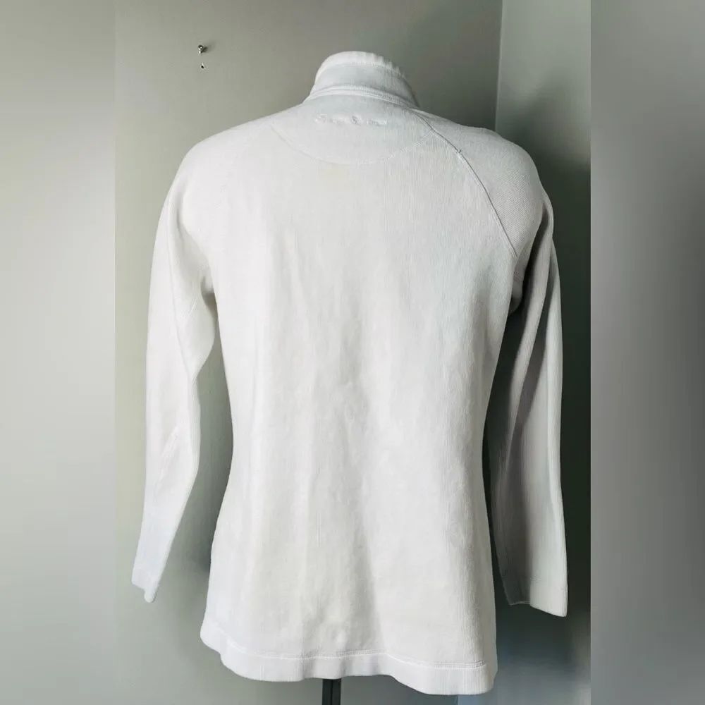 🛍️ Tommy Bahama White Full-Zip Sweater/Jacket Sz Large - Picture 6 of 12